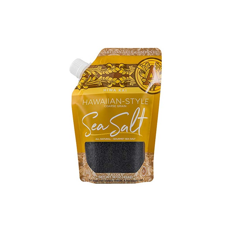 SALTWORKS Artisan Salt Company Hiwa Kai Black Hawaiian-style Sea Salt,