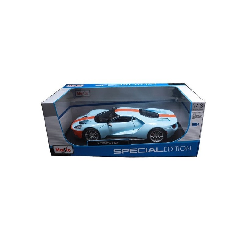Maisto 1:18 2019 Ford GT Blue Orange Diecast Model Car