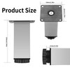 Pack of 4 Furniture Feet, 100 mm, Stainless Steel Feet