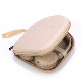 Ginsco Case Compatible with JBL Tune 510BT/520BT/500BT with Sony WH-CH520/510, Ultra-Slim Hard Shell Headphone Case for On Ear Headphones (Beige)