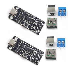 2PCS USB-C PD QC DC5V 9V 12V 15V 20V Adjustable Voltage Power Trigger Module 5A Type-C Female Input