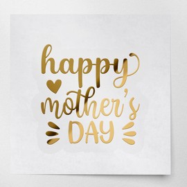 Decal Stickers Of Happy Mothers Day 2 (Metallic Gold) Premium Waterproof Vinyl Decal Stickers For Laptop Phone Accessory Helmet Car Window Mug Tuber Cup Door Wall Decoration ANDstice27221GO