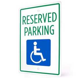 Handicap Parking Sign – 18" x 12" Aluminum Safety Warning Sign (3-pack) For Parking Lots, Private Driveways, & Businesses