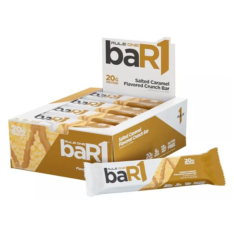 Rule One Bar1 12 Barras Proteina Crujientes Vitaminas - CARAMELO