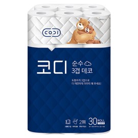 Cody Pure Deco 3-ply 30M 30 rolls, 01_Cody Pure Deco 3-ply 30M 30 rolls / 코디 순수 데코 3겹 30M 30롤, 01_코디 순수 데코 3겹 30M 30롤