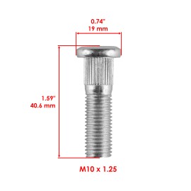 Honda 8 Front Rear Wheel Hub Stud Bolt for Honda TRX450ER Electric Start 2006-2014