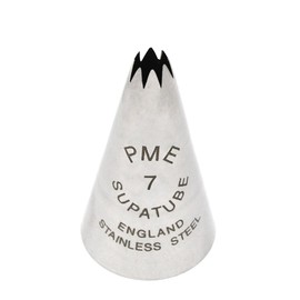 PME Seamless Stainless Steel Large Star Supatube no. 7, Silver, 1.72 x 1.72 x 3 cm