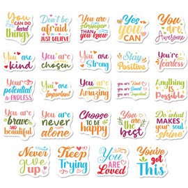 Inspirational Fridge Locker Magnets Decorations - 24 Pcs Motivational Locker Magnets Refrigerator Magnets, Magnetic Stickers Decor for Fridge Whiteboard Classroom Office, Inspirational Gifts