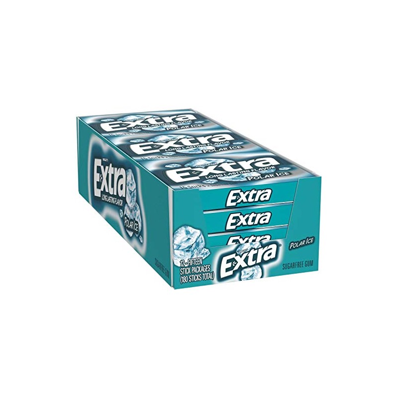Bulk Pack Chewing Gum (Extra Polar Ice, 180 pieces)