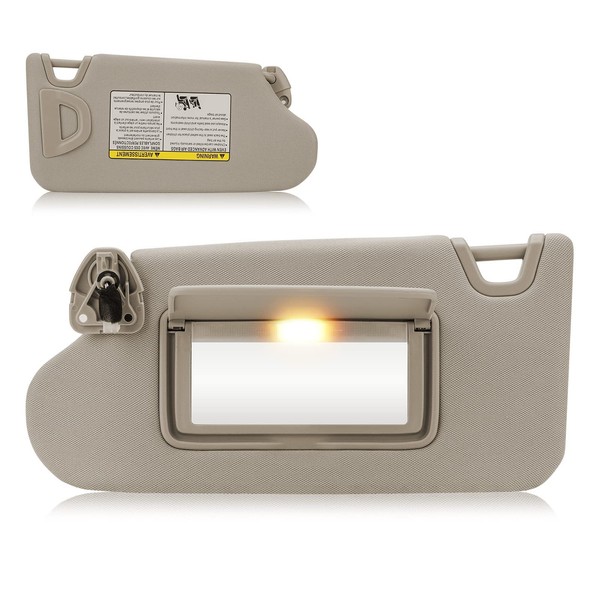 Left Driver Side Sun Visor with Vanity Light for Nissan