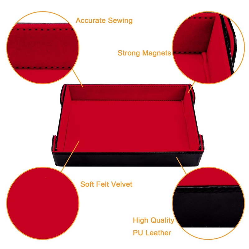 SIQUK Pack of 2 Magnetic Cube Trays, Rectangular Dice Board,