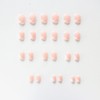 Clataly 24 Pieces Short Rose Gradient False Nails Square Shiny