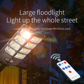 Solar Street Light, LED Solar Wall Light with Motion Sensor, Can be used with remote control, can be switched between three modes.IP65 waterproof for yard, garden, path, parking lot etc (1PC)