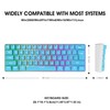 Snpurdiri 60% Wired Gaming Keyboard, RGB Backlit Mini Keyboard, Small