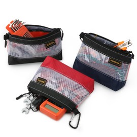 Clear Tool Pouch, 7" Small Tool Bag, Mini Zipper Pouch, See Through Tool Pouch Bag for Tool Box Organizers and Storage, Heavy Duty Tool Bag for Men and Women, 3 Pack