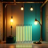 Junfamilee 10Pcs Green Edison Bulb LED Filament Lamp Parts DC3V
