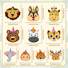 Adecortalk Cartoon Safari Animals Birthday Banner Cute Animal Birthday Party Decorations Party Animal Banner Garland Jungle Party Decorations for Kids Wildlife Safari Jungle Zoo Theme Party Supplies