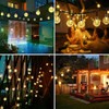 2 Pcs 50 LED 32FT Crystal Globe Solar String Lights