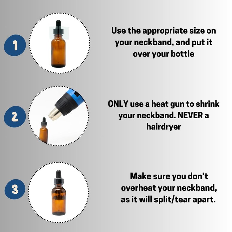 Supplement and Supply Lip Balm Shrink Band Fits Chapstick Style