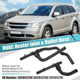 X AUTOHAUX 1 Set HVAC Heater Supply And Return Hose for Dodge Journey 2009-2020 2.4L L4 - Gas Engine Heater Inlet & Outlet Hose 5058437AK 5058437AD 5058437AI 5058437AF 5058437AG 5058437AH