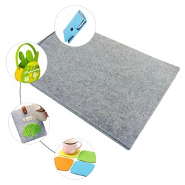 Jtnohx Stiff Felt, 2mm Thick Felt Sheets for Crafts, 20x30cm Hard Felt Fabric Squares for DIY Projects (Grey)