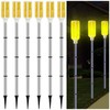 Macarrie 6 Pcs Solar Powered Driveway Markers Reflector Lights Landscape