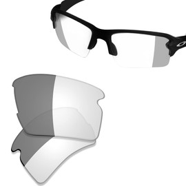 Saucer Premium Replacement Lenses & Rubber Kits for Oakley Flak 2.0 XL OO9188 Sunglasses, (High Defense - Photochromic Activated), One Size, High Defense - Photochromic Activated