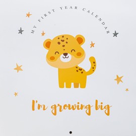 Baby First Year Calendar Keepsake Memory Calendar Bonus/W 75 Stickers by Joss & Lac Design – Gender Neutral | Family Tree | Journal Book to Record Every Special Moment for Baby Boys & Baby Girls