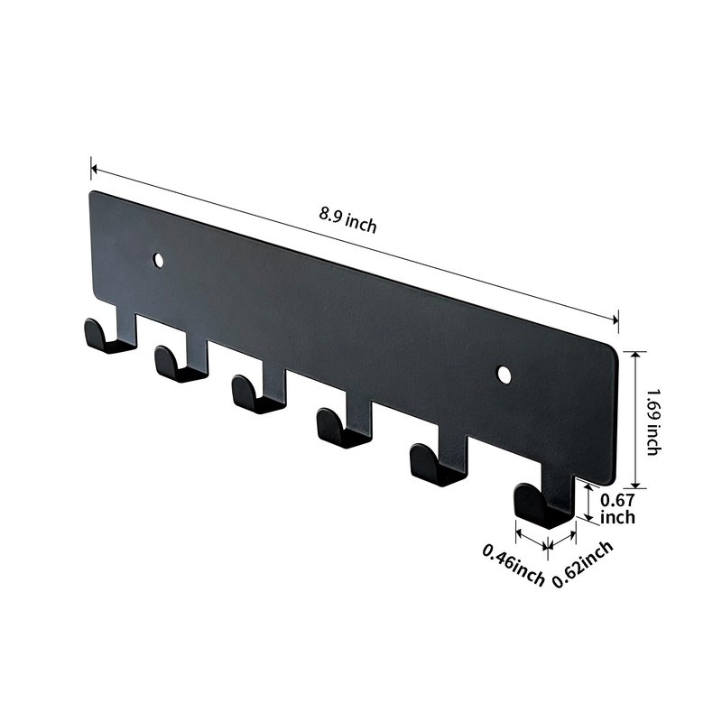 GTK Key Holder for Wall, Key Hooks with 6 Hooks,