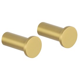 SAYAYO Gold Coat Hooks Wall Mounted, Towel Hooks for Bathrooms Modern Robe Hooks, Heavy Duty Wall Hooks for Hanging, SUS 304 Stainless Steel 2 Packs