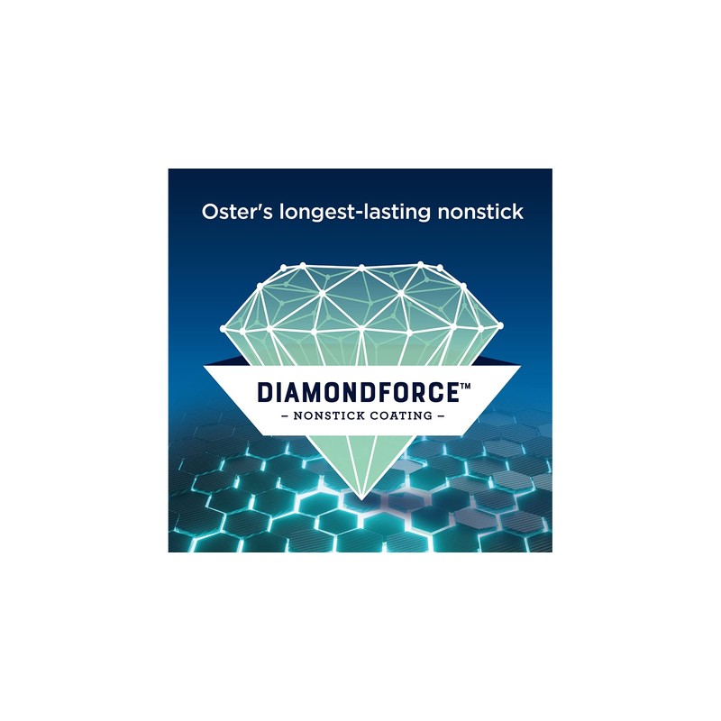 Oster DiamondForce Nonstick Coating Infused with Diamonds Belgian Waffle Maker