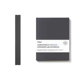 Vela Sciences E7-A Expanded Hardcover Lab Notebook, 9.25 x 11.75 in (23.5 x 30 cm), 144 Pages, Permanent Bound, 70lb Heavyweight Paper (2-Pack, Ruled)