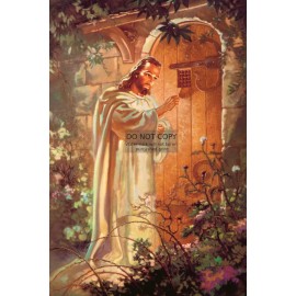 JESUS CHRIST KNOCKING ON DOOR CHRISTIAN 4X6 PHOTO POSTCARD