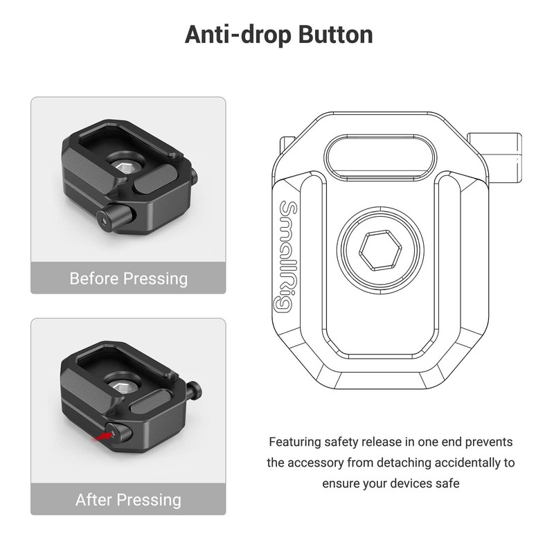 SmallRig Multi-Functional Cold Shoe Mount with Safety Release One Screw