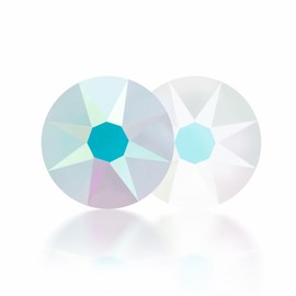 Meibite 2088 Tranparent AB 16 Facets Flatback Rhinestones, Glass Rhinestones for Nail Art and Craft, Glue Fix, Loose Crystal Gemstones(Tranparent AB, SS20, 1440pcs, 4.6-4.8mm)