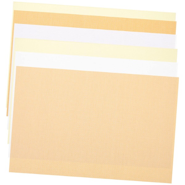 OHPHCALL 6 Sheets Cross Stitch Cloth Gridding Fabric for Embroidery