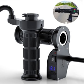 Areyourshop Motorcycle 2X 22Mm 7/8" 12V Electric Heated Hand Grips Heating Handle fits for Motorcycle with 7/8" 22Mm Handle Bars