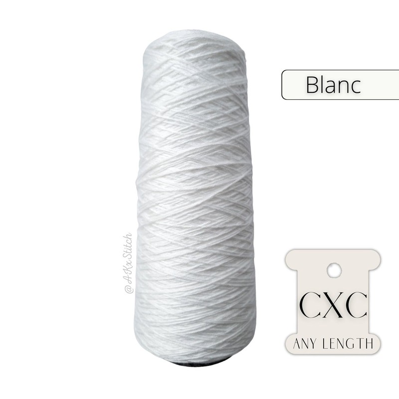 CXC Blanc Warm White Cross Stitch Thread Cone, Colour Matches