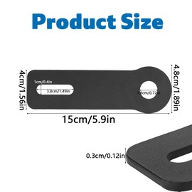 BOXOB Ham Antenna Ditch Bracket Extension, Durable Metal Mounting Bracket Extender Compatible with Most Manufacturers Ditch Light Brackets Accessories (Black)