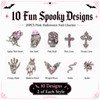 Pink Halloween Nail Art Charms, 3D Gothic Nail Rhinestone with