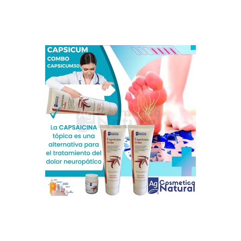 Pack 2 Cremas Neuropatia Diabetica Capsicum + Capsicum 30gr