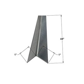 Brushed 304 Stainless Steel Corner Guards, 48" Wall Protectors, 20ga & 16ga, Available in 1/2" to 4", Multi-Pack Options (1, 2, 5, or 10) (1, 1 x 1, 20ga, No Hug Edges)