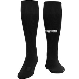 Capelli Sport Knee High Socks, Athletic Team Sports Apparel for Soccer, Football, Baseball, and Softball, Black, Size Small