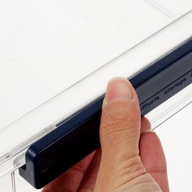 Operitacx Portable Project Case for A4 Files, Clear Stackable Plastic Storage Box, Office Supplies, File Protection Case, Organiser, Documents, Magazines, Paper Protector