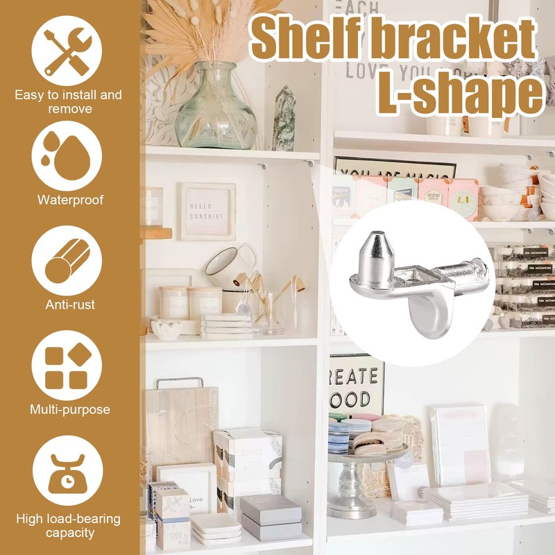 Shelves for Cupboards, 30 Pieces Shelf Brackets, 5 mm Shelf