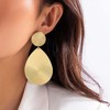 Iaceble Exaggerated Geometric Earrings Large Hammered Teardrop Earrings Textured Metal