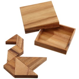 Philos 6212 Puzzle Game Tangram, Colour-Brown