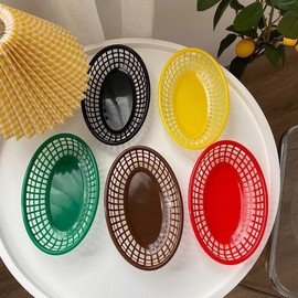 Plastic accessory basket mini storage basket DD-12704-1 Yellow 6ea