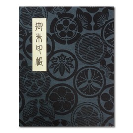 Goshuin Book, 60 Pages, Book Type, Vinyl Cover Included, Original Bookmark Included, Flower Pattern, Indigo