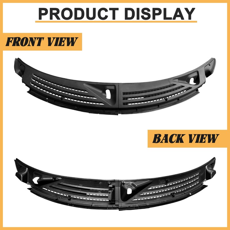 DIBON AUTO Pair Windshield Wiper Cowl Panel Grille for Ford